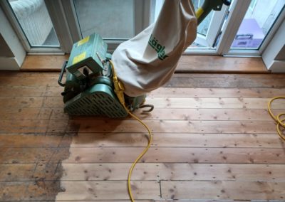 Pine Floorboard Restoration in Cheam, Surrey