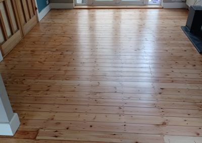 Pine Floorboard Restoration in Cheam, Surrey