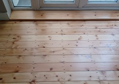 Pine Floorboard Restoration in Cheam, Surrey