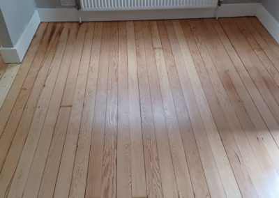 Pine Floorboard Restoration in Cheam, Surrey