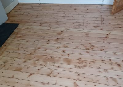 Pine Floorboard Restoration in Cheam, Surrey