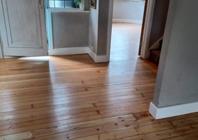 Pine Floorboard Restoration in Cheam, Surrey