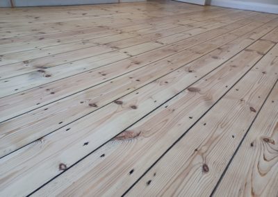 Pine Floorboard Restoration in Warlingham