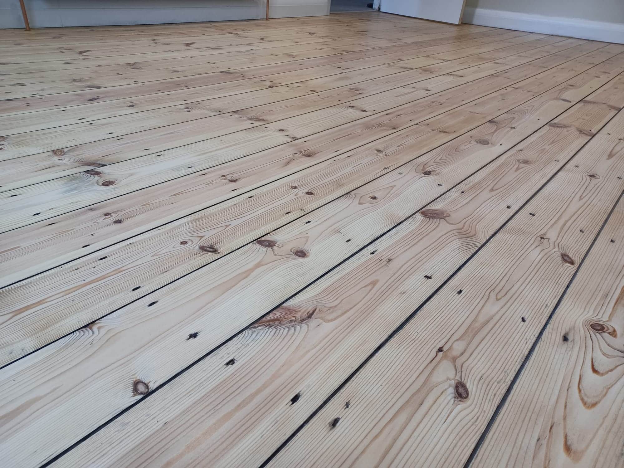 Pine Floorboard Restoration in Warlingham