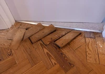 Pitch Pine Parquet Restoration in Coulsdon