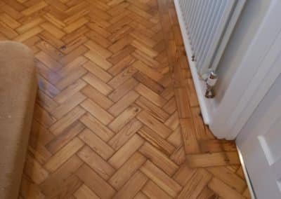 Pitch Pine Parquet Restoration in Coulsdon