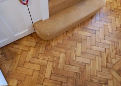 Pitch Pine Parquet Restoration in Coulsdon